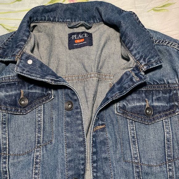 Childrens Place Boys Denim Jacket Coat Sz Large 100% Cotton Excellent Condition - Picture 4 of 7